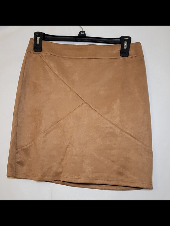 Mangopop Dresses & Skirts - Classic Tan Suede-Look Mini Skirt